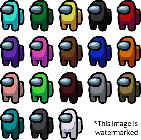 Among Us Crewmates 18 Colors Png Ai Svg Layered And Abutting