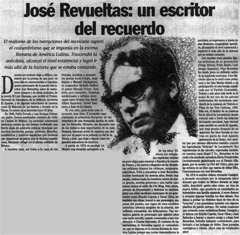 José Revueltas Un Escritor Del Recuerdo Artículo Poli Délano Biblioteca Nacional Digital