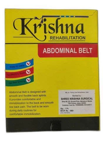Krishna Cotton Abdominal Belt For Back Support Size Xl At Rs 585 In Jaipur