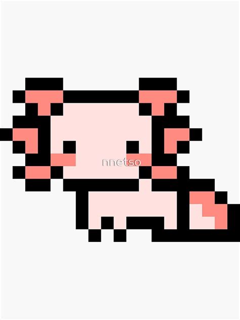 Pegatina Axolotl De Pixel Art De Nnetso Redbubble