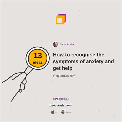 How To Recognise The Symptoms Of Anxiety And Get Help Deepstash