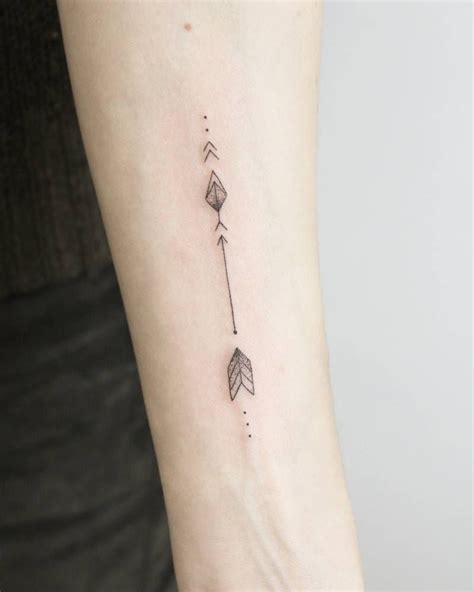 Minimalist Black Arrow Tattoo On The Inner Forearm Inner Forearm