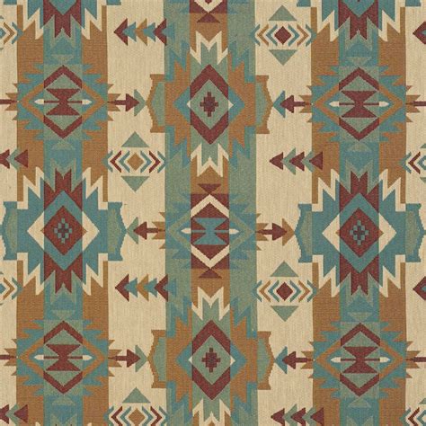 Striped Geometric Southwest Woven Novelty Upholstery Fabric By The Yard