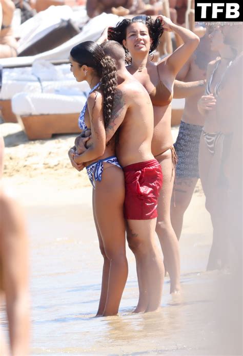 Jessica Aidi And Marco Verratti Are Seen At Principote Beach In Greece 18 Photos Thefappening