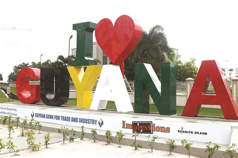 thag commissions 5m “i love guyana” sign georgetown chamber of commerce and industry