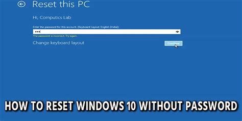 How To Factory Reset A Windows 10 Laptop Without Password