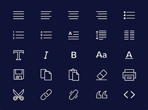 Text Editor Vector Icons