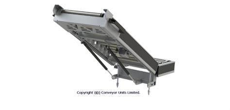 Painted Steel 24v Dc Powered Conveyor Lift Up Gates Zero Line
