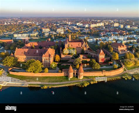 Medieval Malbork Marienburg Castle In Poland Main Fortress Of The