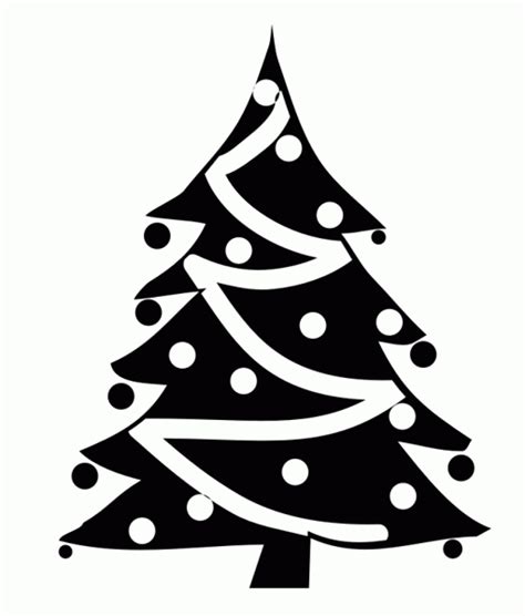 Christmas Tree Clipart Png Black And White Tree Black Clipart Png