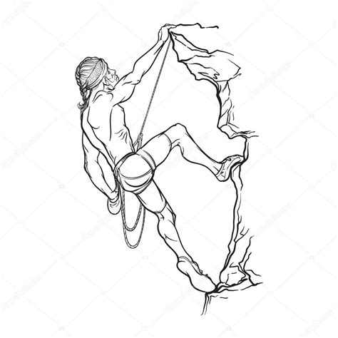 Rock Climber Drawing At Getdrawings Free Download