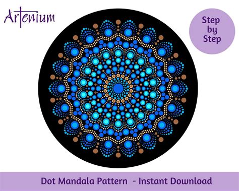 Dot Mandala Pattern 12 Digital Pattern Dot Art Guide Mandala