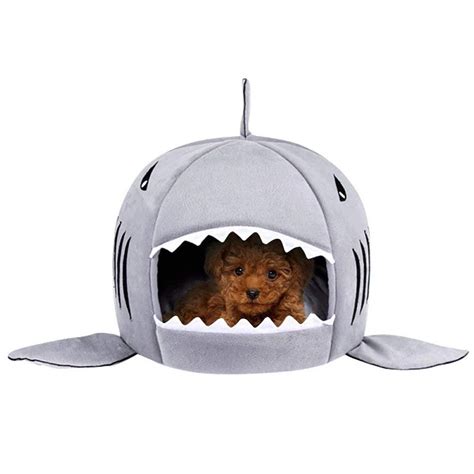 Shark Pet Bed Washable Shark Pet House Cave Bed For Small Medium Dog