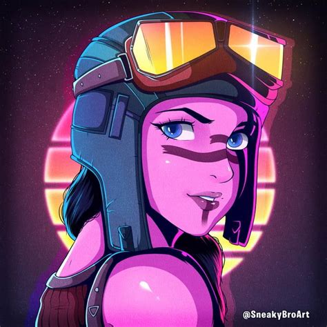 Drawing Of Renegade Raider In A Retro 80s Style Commission