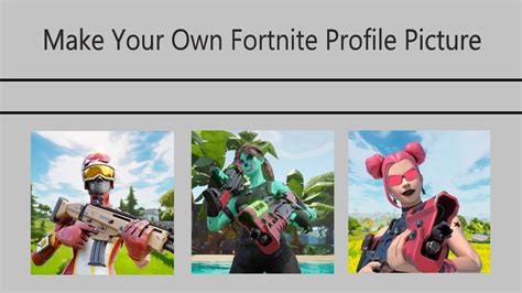 How To Make A Fortnite Profile Picture Free Youtube