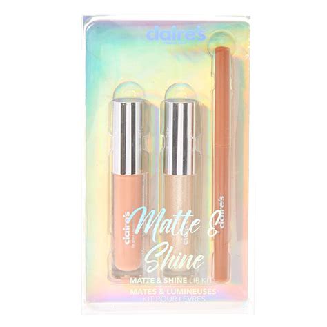 Matte And Shine 3 Piece Nude Lip Kit Claires