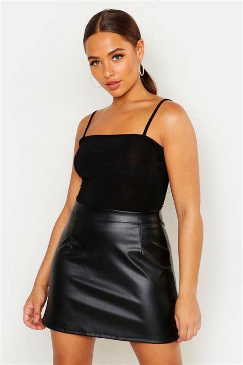 boohoo womens luna faux leather a line mini skirt ebay