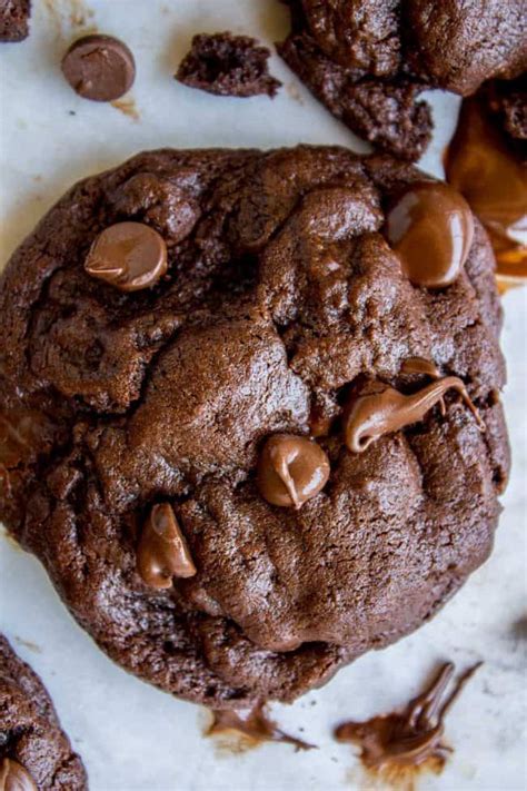The cookies get their amazing depth of flavour from the addition of both dutch processed cocoa powder and melted dark chocolate into the cookie dough… plus, you know, a. The Best Bakery Style Double Chocolate Chip Cookies - The Food Charlatan