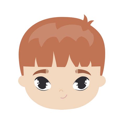 Head Of Cute Little Boy Avatar Character 652758 Vector Art At Vecteezy