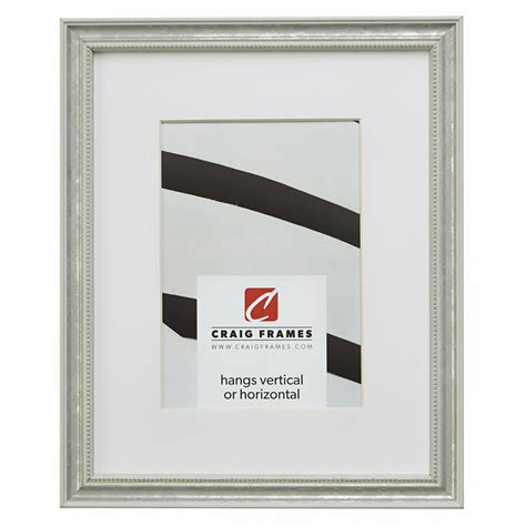Craig Frames 314wh 13 X 19 Inch Ornate White And Silver Picture Frame