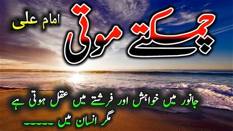 Hazrat Ali Quotes In Urdu Chamakte Moti Aqwale Zareen In Urdu Part