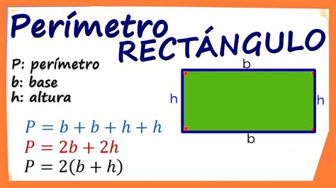 Como Calcular El Perímetro De Un Rectángulo Youtube