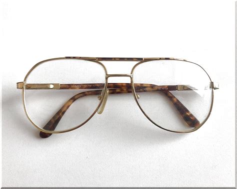 vintage aviator glasses 80s gold and tortoise shell metal etsy