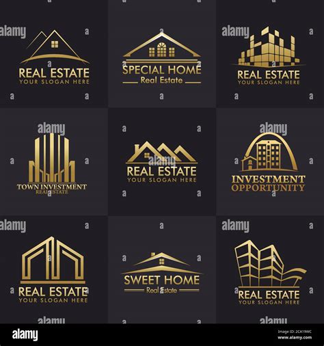 Group Real Estate Logos Vector Design Stock Vector Image And Art Alamy