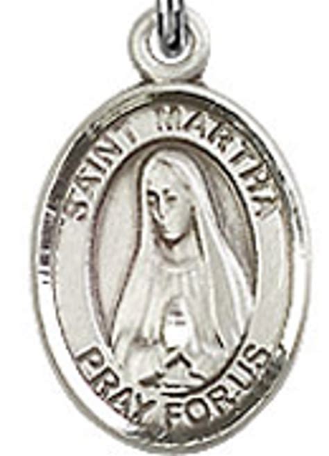 St Martha 50 Oval Sterling Silver Side Medal Sisters Of Carmel