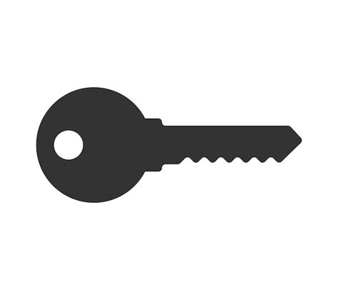 Premium Vector Key Silhouette Of Security Symbol Vector Lock Safe Icon