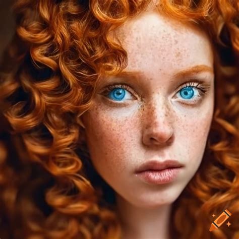 stunning portrait of a redhead with freckles