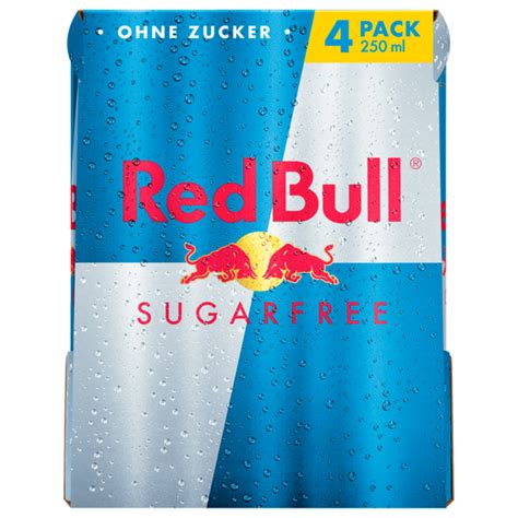 Red Bull Sugarfree Energy Drink 4x025l Bei Rewe Online Bestellen