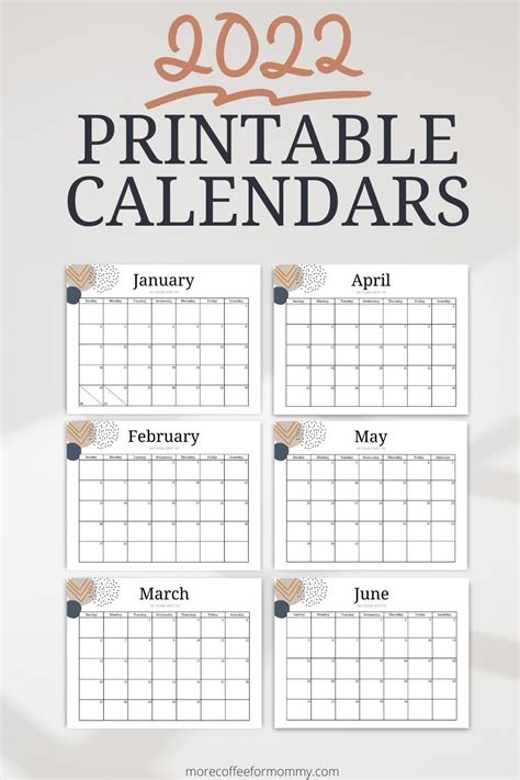 Boho Abstract 2022 Printable Calendar Artofit