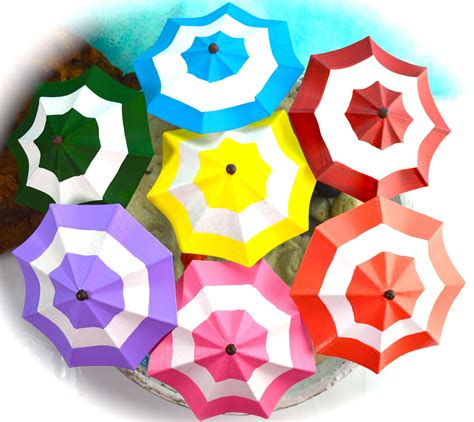 Miniature Beach Umbrella Painted Umbrellas Color Choice At