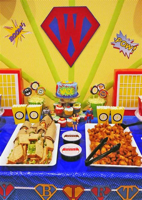 Justice League Birthday Party Ideas Photo 1 Of 16 Catch My Party