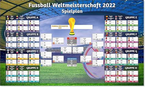 Coolchange Fußball Wm Poster Spielplan Weltmeisterschaft 2022