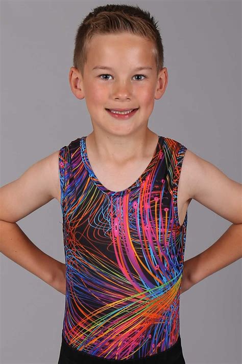 This Fun Printed Boys Gymnastics Leotard Is Perfect For Most Ages And Ideal For Training If You