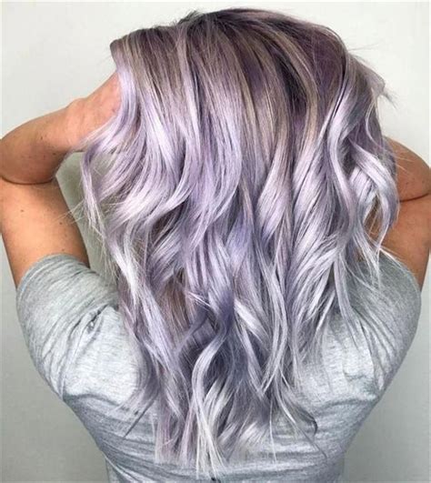 Lavender Hair With Gentle Highlights Chic Lavender Ombre Hairstyles