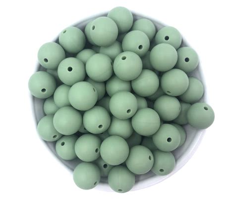 15mm Green Tea Silicone Beads Usa Silicone Bead Supply Princess Bead