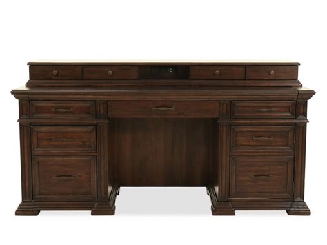 74 Paneled Traditional Credenza In Tobacco Mathis Brothers Furniture