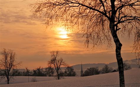 Download Winter Sunset Wallpaper Gallery