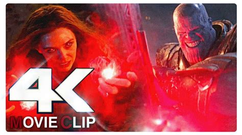 Scarlet Witch Vs Thanos Avengers 4 Endgame 2019 Movie Clip 4k Youtube
