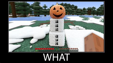 Minecraft Wait What Meme Part 195 Realistic Minecraft Snow Golem Youtube