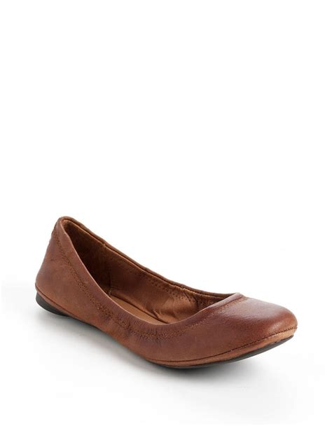 Lucky Brand Emmie Ballet Flats In Brown Brown Leather Lyst