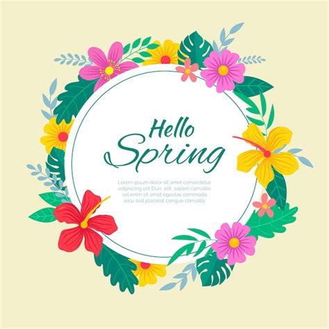 Free Vector Spring Floral Frame