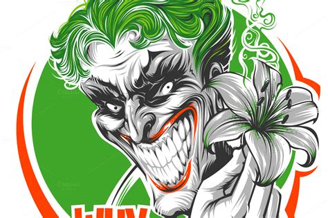 Vector perfect fit for white tshirt print, poster or any other possible purpose. Vector Joker ~ Illustrations on Creative Market
