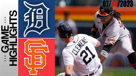 Detroit Tigers Vs San Francisco Giants Game Highlights Mlb To Day