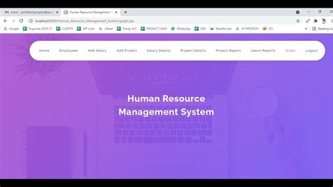 Human Resource Management System Hrms Java Jsp Final Year Web