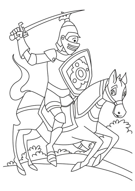 Desenhos De Cavaleiro Em Um Cavalo Para Colorir E Imprimir