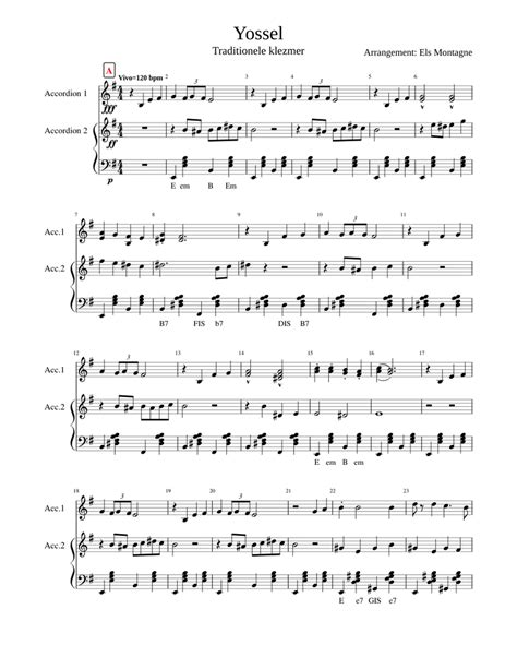 Yossel Trad Klezmer Sheet Music For Accordion Download Free In Pdf Or